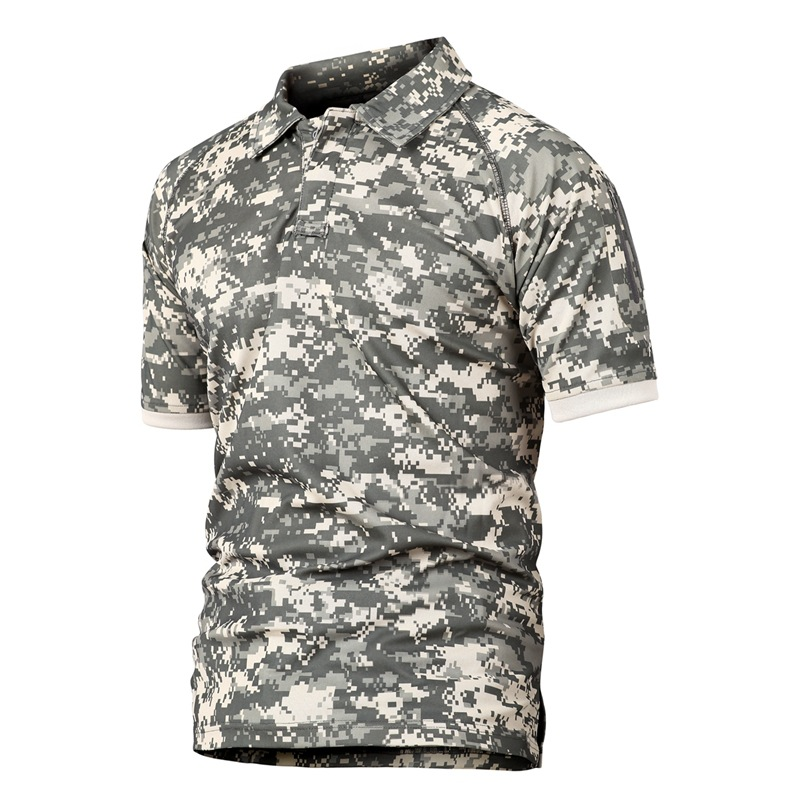 SABADO Outdoor Quick Dry Tactical Polos Camo T-Shirt Uomo Top militare