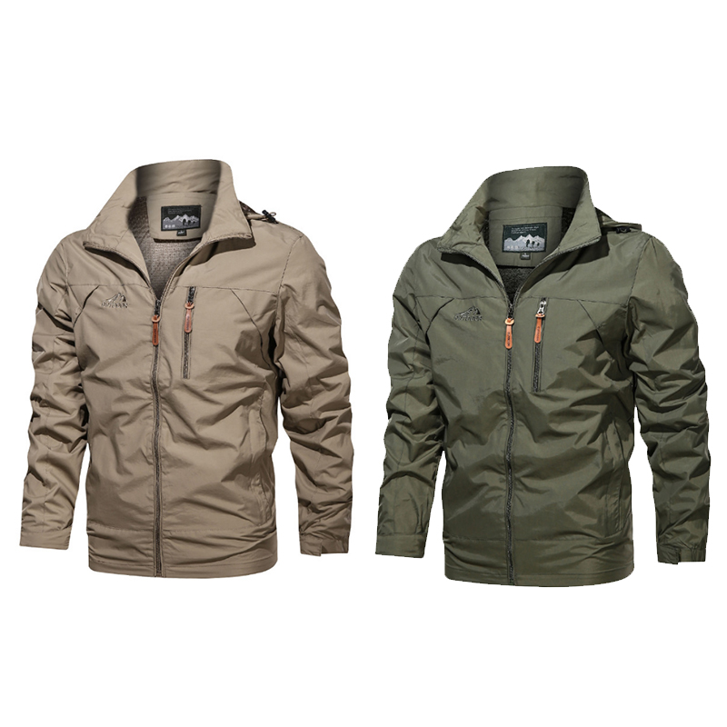 SABADO Giacca da uomo Soft Shell invernale con zip Cappotto impermeabile militare tattico