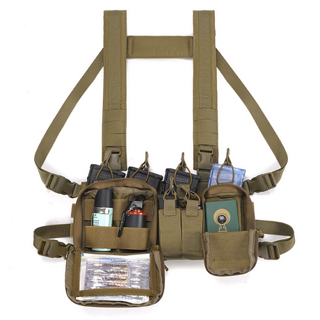 SABADO Gilet tattico multicam Molle per caccia all'aperto, assalto tattico, con tasche multiple