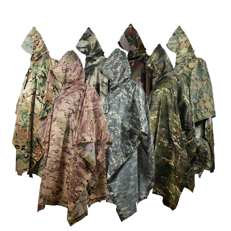 SABADO Militare Heavy Duty Outdoor Impermeabile Impermeabile Donna Uomo Poncho tattico per pioggia