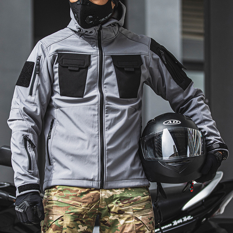 SABADO Giacca da combattimento tattica leggera personalizzata verde militare Soft Shell da uomo