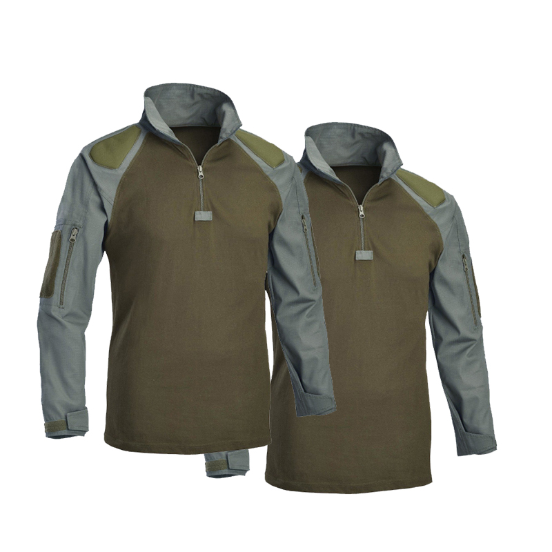 SABADO Camicia tattica militare leggera Camicia da combattimento a maniche lunghe con protezioni per le braccia