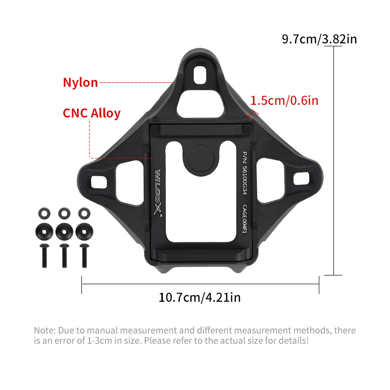 Sabado Nylon e lega tattica del casco tattico Night Vision Mount-Multi-Helmet compatibile per Fast Mich Wendy