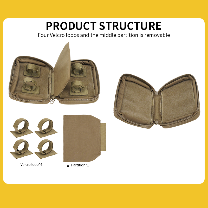 Sabado 1000D Nylon Tactical Pistol Bag Laser Cut MOLLE MOLLE Doppi-strato militare di livello militare