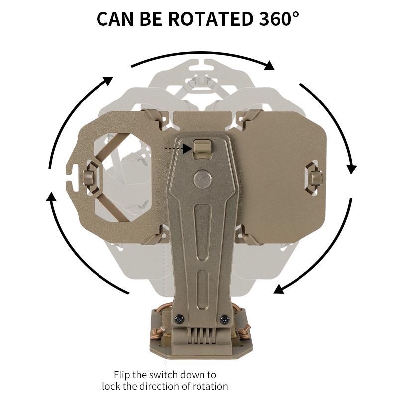 Sabado Combat 360 ° Ruota MOLLE Tactical Telefon Mount | Porta del gilet per torace di livello militare