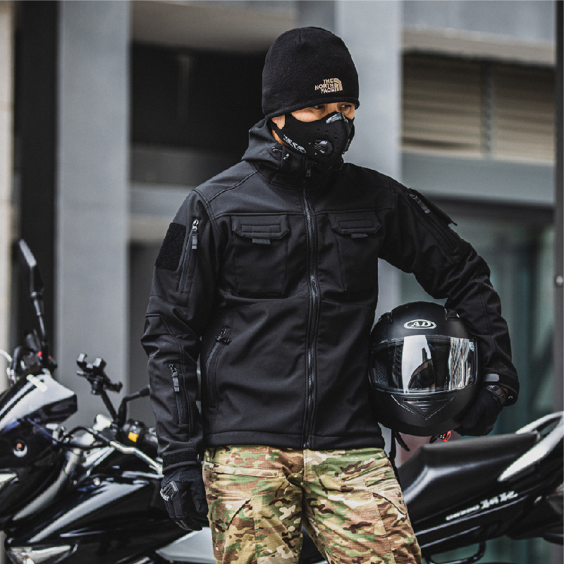 SABADO Giacca da combattimento tattica leggera personalizzata verde militare Soft Shell da uomo