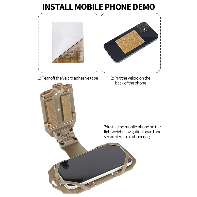 Sabado Combat 360 ° Ruota MOLLE Tactical Telefon Mount | Porta del gilet per torace di livello militare