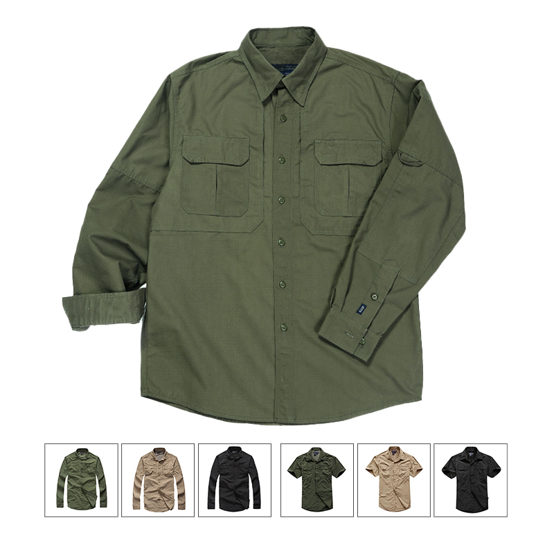 SABADO Camicia a maniche lunghe professionale tattica militare leggera verde da esterno personalizzata per esterni