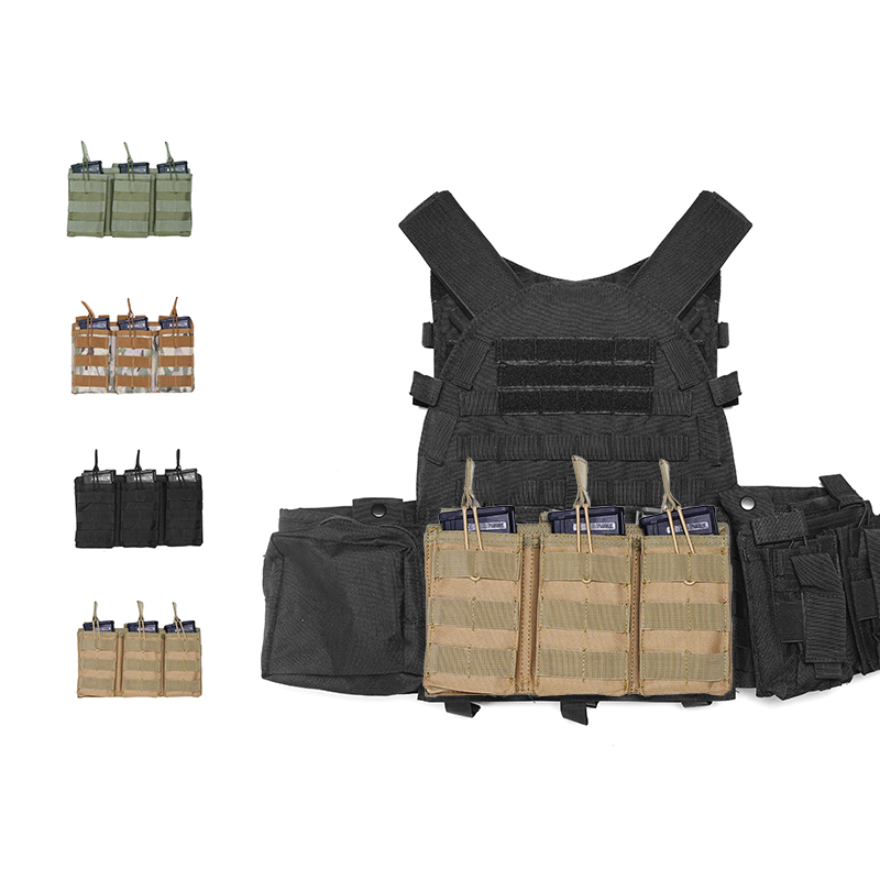 Gilet MOLLE da caccia SABADO nylon 1000D custodia singola/doppia/tripla per borsa da esterno