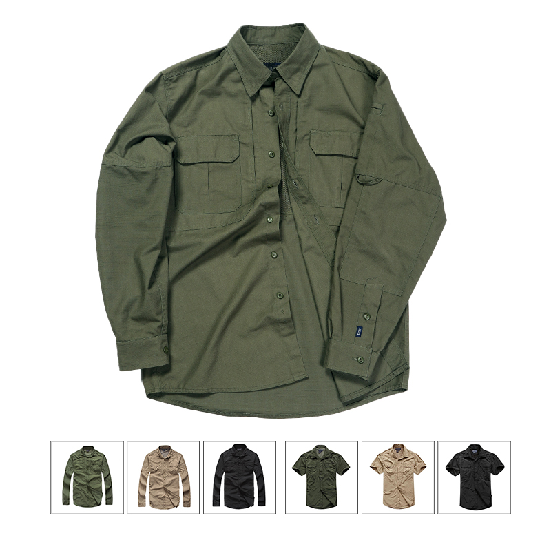 SABADO Camicia a maniche lunghe professionale tattica militare leggera verde da esterno personalizzata per esterni